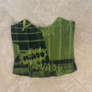 Miaou Green Mesh Corset NWOT size XS